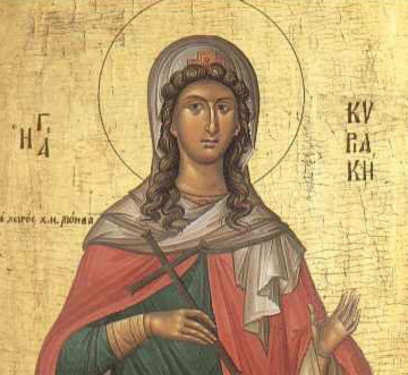 Днес православната църква почита великомъченица Кириакия Неделя Според народните поверия