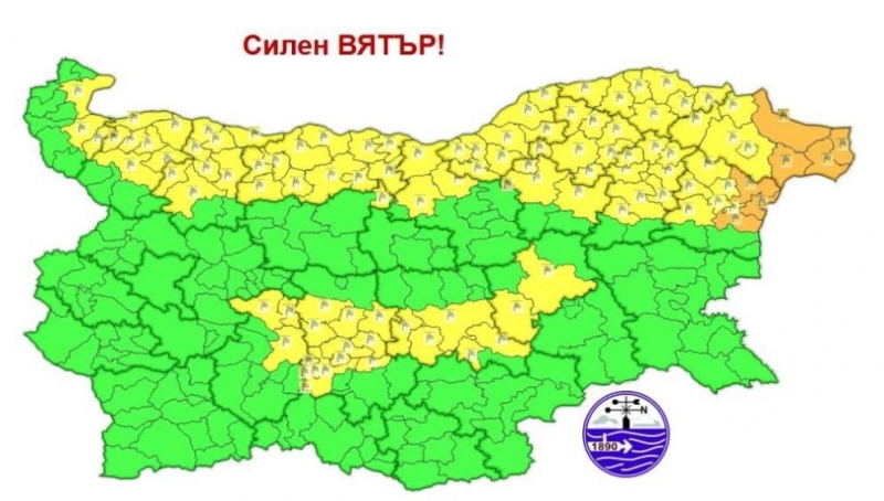 Във вторник в по голямата част от страната ще преобладава слънчево