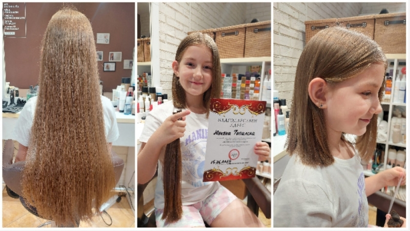 Момиченце на 8 години от Видин дари косата си за