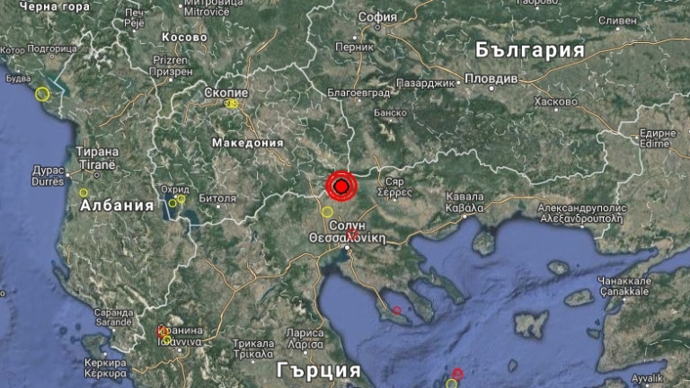 Земетресение е регистрирано в Гърция в 11.13 часа българско време.