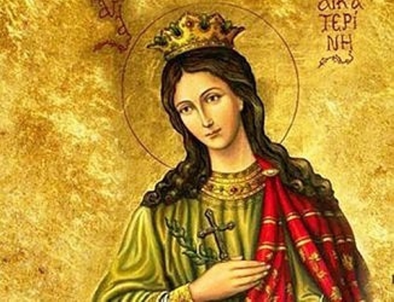 Църквата почита Великомъченица Екатерина девойка от царски александрийски род Тя