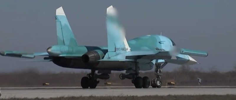 „Екипажът на самолет Су-34 на ВВС на Русия унищожи военни
