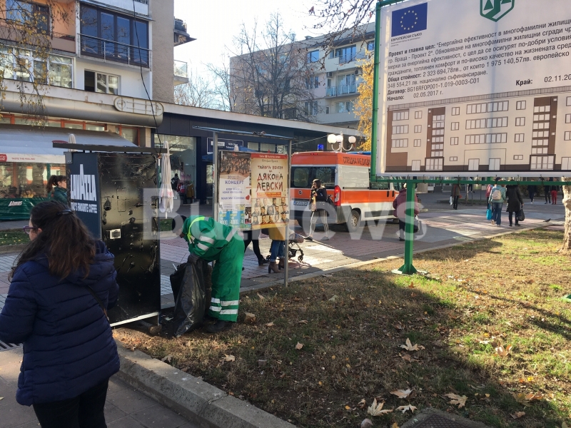 Линейка влезе в пешеходната зона на Враца популярна като Пробива